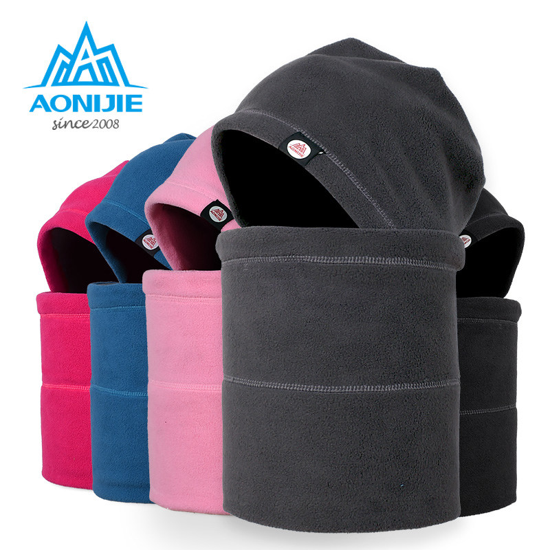 Autumn and winter outdoor men and women grabbing down hats thickened with warm windproof mask headgear cap Neck Ski Hat