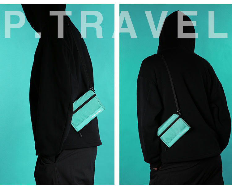 Визитница 证件收纳包便携随身多功能护照包旅行防水防盗挂脖斜跨出国随身包 Potravel. design