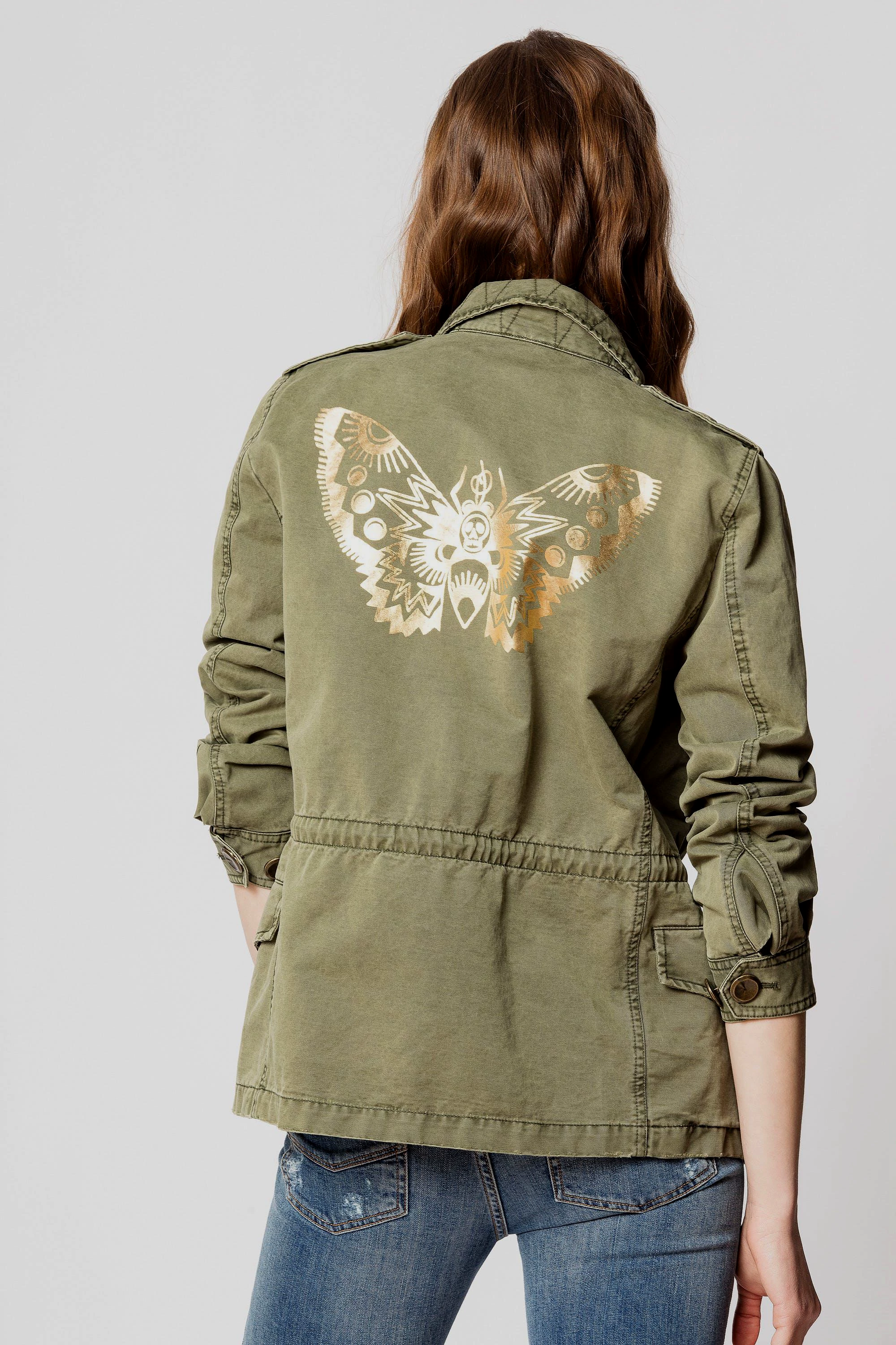 Американская покупка Zadig & Voltaire Значение -Значение -Значение -Значение Военный костюм Wind Better Spread Butterfly Short Coat