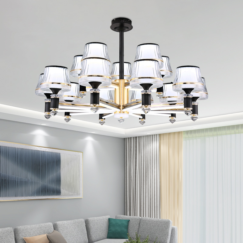 2021 new chandelier living room simple modern dining room home atmosphere Nordic apartment creative lamp arm luminous lampshade