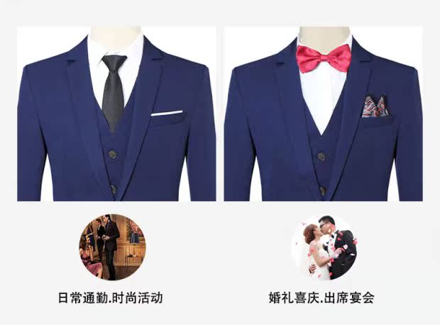 Bộ đồ vest nam ba mảnh phù hợp với chú rể mới kinh doanh đầm công sở 6XL size lớn phù hợp với quần áo bảo hộ lao động chuyên nghiệp áo vest dạ nam
