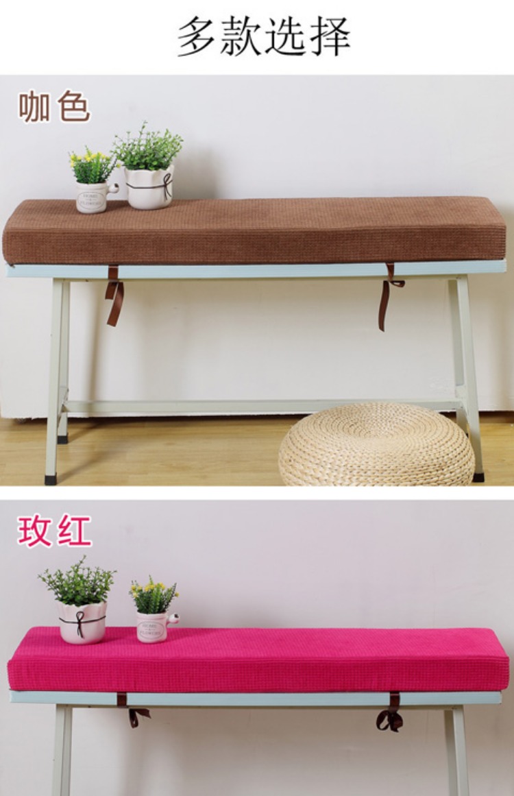 Ghế dài đệm dài băng ghế gỗ mat rắn sofa gỗ đệm dày xốp chống trượt có thể tháo rời có thể giặt cửa sổ mat - Ghế đệm / đệm Sofa bộ đệm ghế
