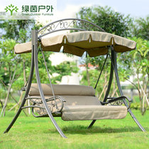 Outdoor courtyard swing chair outdoor thousand autumn three person hanging chair shaking bed terrace iron rocking chair children swing iron art
