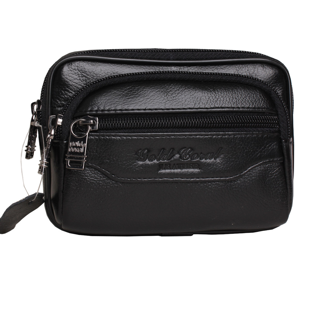 Golden Coral Han Edition 2022 Bull Leather Purse Leather Cell Phone Cover Men Wear Leather Strap Small Purse Multifunction Zero Wallet