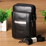 Коралловая поясная сумка для отдыха, кожаный ремень, сумка на одно плечо, из натуральной кожи, 6.3 дюймов, 6.6 дюймов