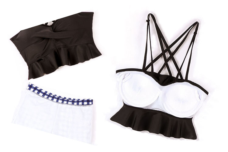 Áo tắm nữ sinh cổ tích nữ xẻ ngực nhỏ tụ tập 2019 kiểu dáng váy liền thân boxer nóng bỏng mùa xuân cho nữ - Bộ đồ bơi hai mảnh đồ bơi 2 mảnh cạp cao
