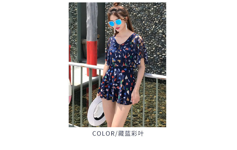 Bạn mặc đồ bơi nữ một mảnh kiểu váy bụng giảm béo bảo thủ ngực nhỏ tụ tập áo tắm gợi cảm tắm nước nóng mùa xuân Hàn Quốc - Bộ đồ bơi One Piece áo tắm một mảnh