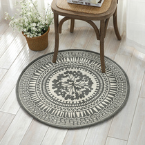 Nordic simple Japanese and Korean round carpet Bedroom Nordic computer swivel chair hanging basket carpet Japanese round carpet Living room