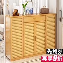 Shoe cabinet home door large capacity simple shoe shelf indoor good-looking economical multi-layer solid wood storage rack dustproof