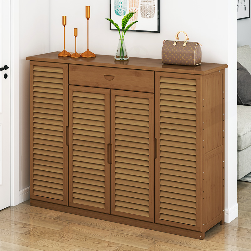 Multi-layer shoe cabinet Household door large capacity economical simple shoe shelf Dormitory storage solid wood shelf dustproof