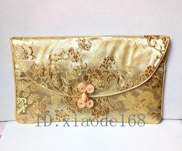 Trung Quốc phong cách du lịch Tô Châu lưu niệm siêu ba mảnh ví giấy Yunjin đặt bộ trang sức túi tiền xu ví đặc biệt ví nam đẹp