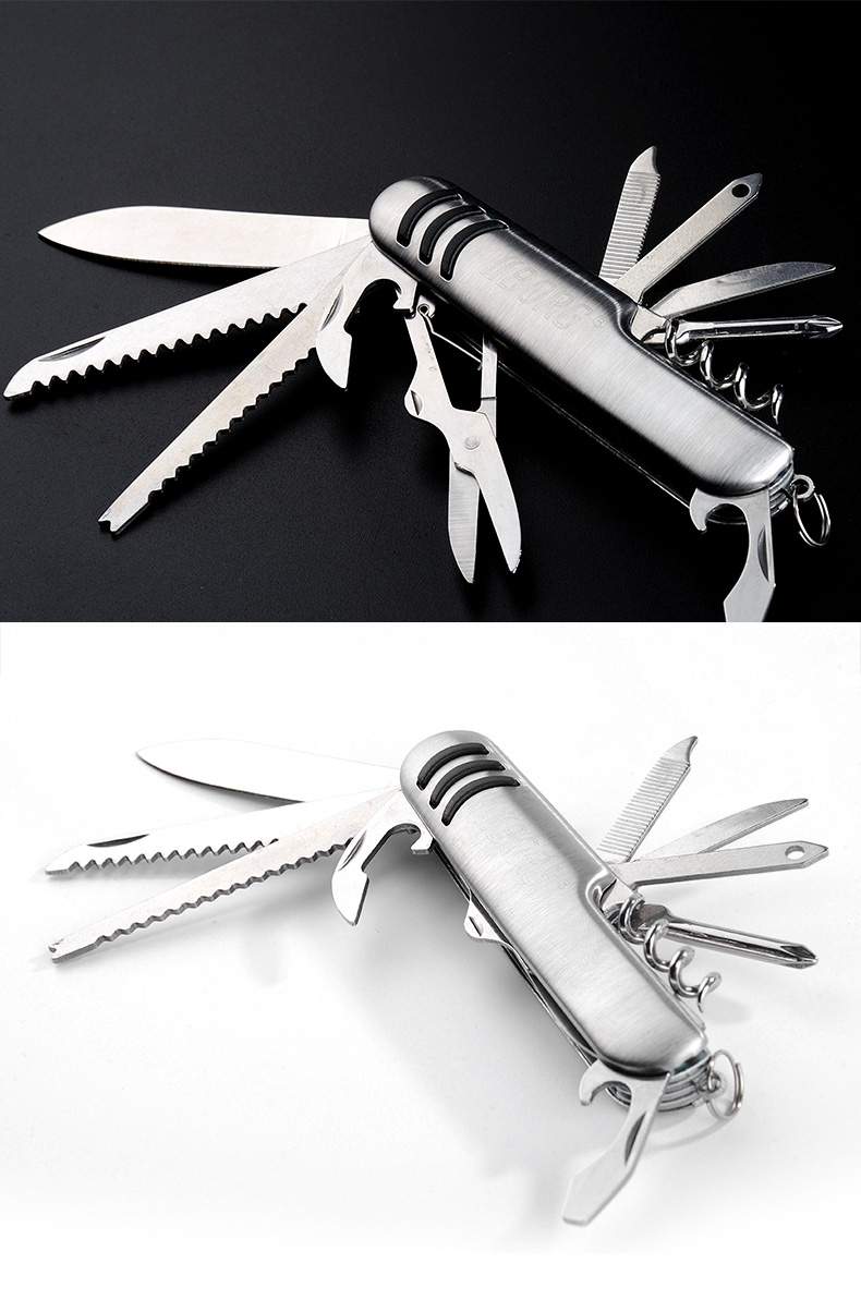 Trường công cụ đa chức năng 11 với dao tiện ích kết hợp dao gấp - Công cụ Knift / công cụ đa mục đích xeng da nang