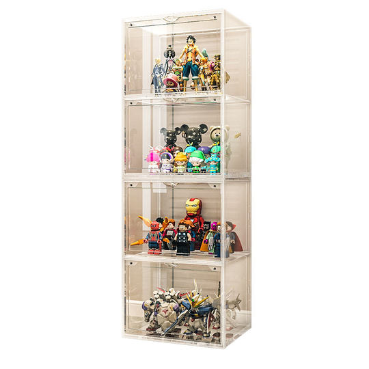 Hand-made Lego display cabinet model toy storage display rack imitation glass acrylic transparent household building block cabinet