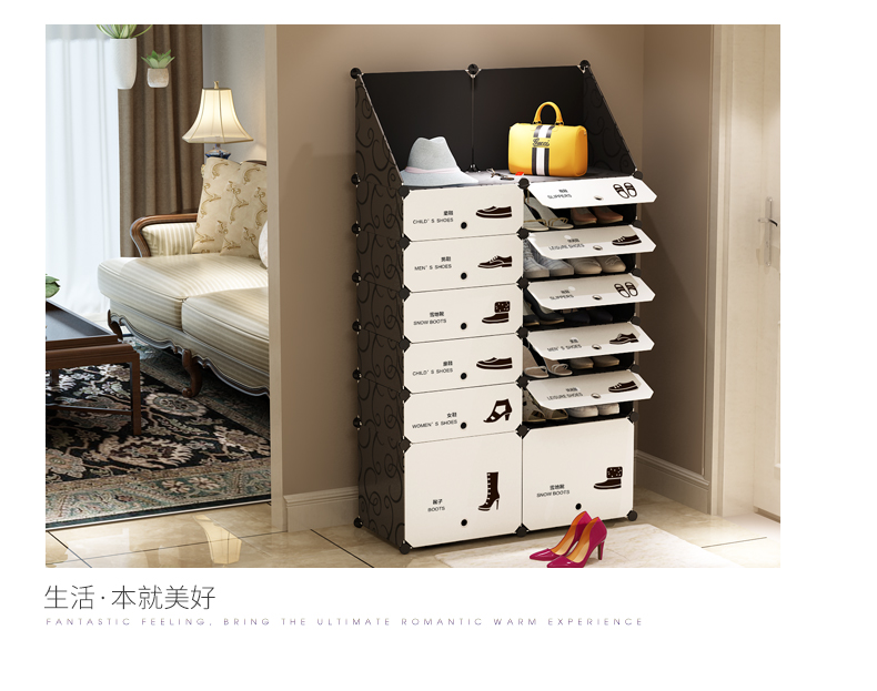tủ phòng hiện đại giày nhỏ gọn cửa lối vào tiết kiệm giày giá công suất lớn đa mục đích nội các lối vào thay đồ - Buồng tủ vải đựng quần áo