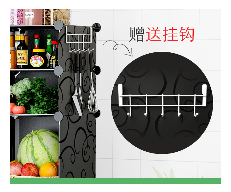 Kệ bếp lưu trữ kệ sàn nhiều lớp nhựa trái cây và rau kệ lưu trữ giỏ vật tư thiết bị nhỏ - Thiết bị sân khấu đèn led rgb nháy theo nhạc