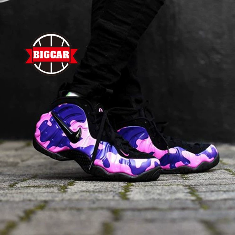 Giày bóng rổ bong bóng Nike Air Foamposite Pro màu tím ngụy trang bong bóng 624041-012 - Giày bóng rổ