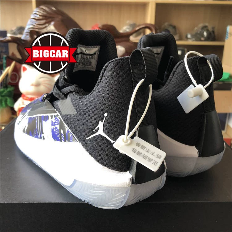 BIGCAR JORDAN Jumpman Hustle Wei Shaojian giày bóng rổ AQ0394-100-003 - Giày bóng rổ