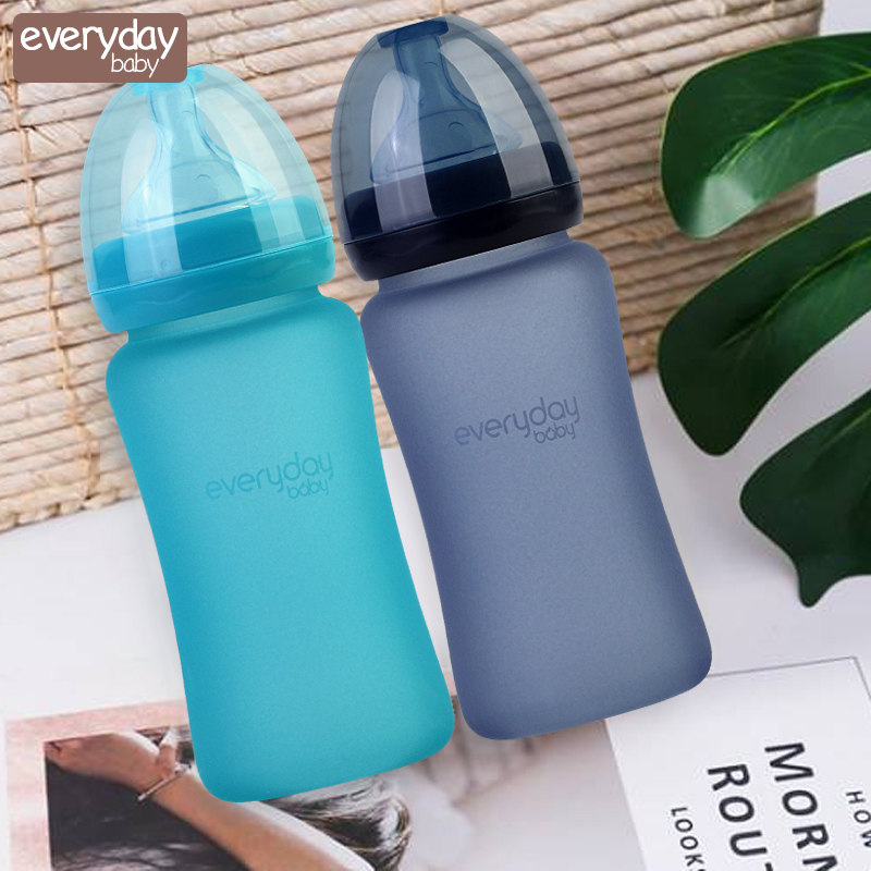 Sweden everydaybaby baby bottle 40 degrees to catch the temperature change color newborn wide-caliber glass wide-mouth explosion-proof