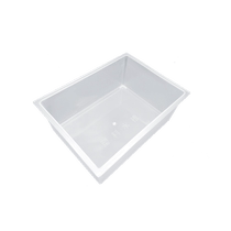 塑料方形实验水槽透明圆形水槽化学收集气体小学中学实验器材器皿教学仪器用品大号容器长方形透明玻璃水槽