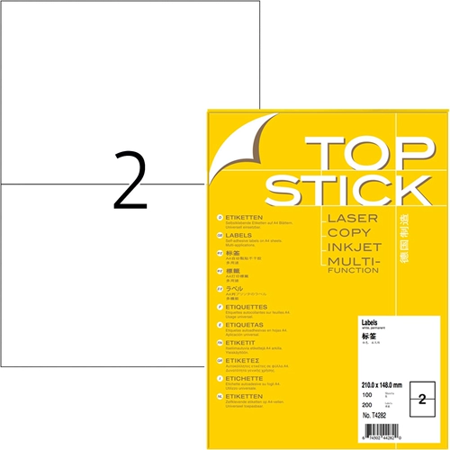 TOPSTICK T4282: 贴 2 T A4-100 Многоцелевая печать бумага 210 x 148 мм
