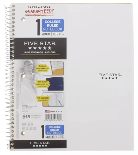 Fivestar 06206 American A Обменная ноутбука 8,5x11 дюйм