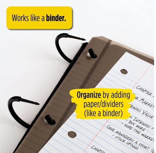 Fivestar 29328 Американские 1 -дюймовые толстые три живых страницы содержит 60 кусочков бумаги, 2 пакета, 3 индекса