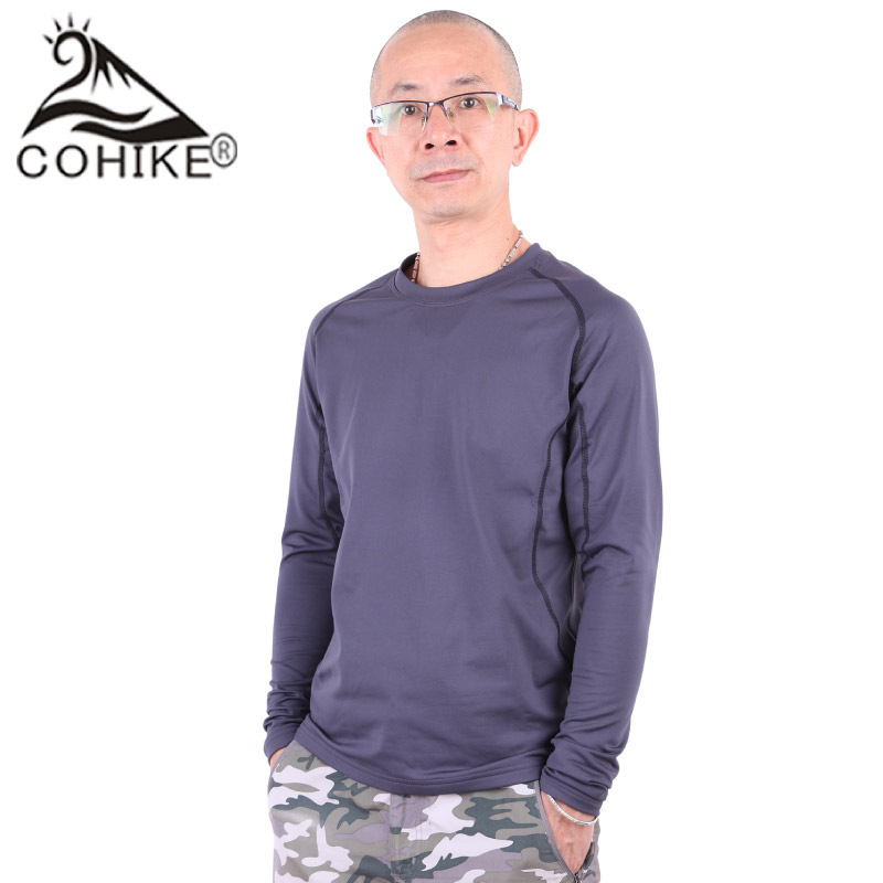 Keheite outdoor fleece warm jacket men's autumn and winter thickened plus velvet cold-proof clothing elastic sports thermal underwear