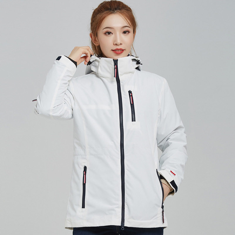 Girl outdoor soft shell female charger coat three-in-one down inner chopper two-piece jacket waterproof mountain climb suit