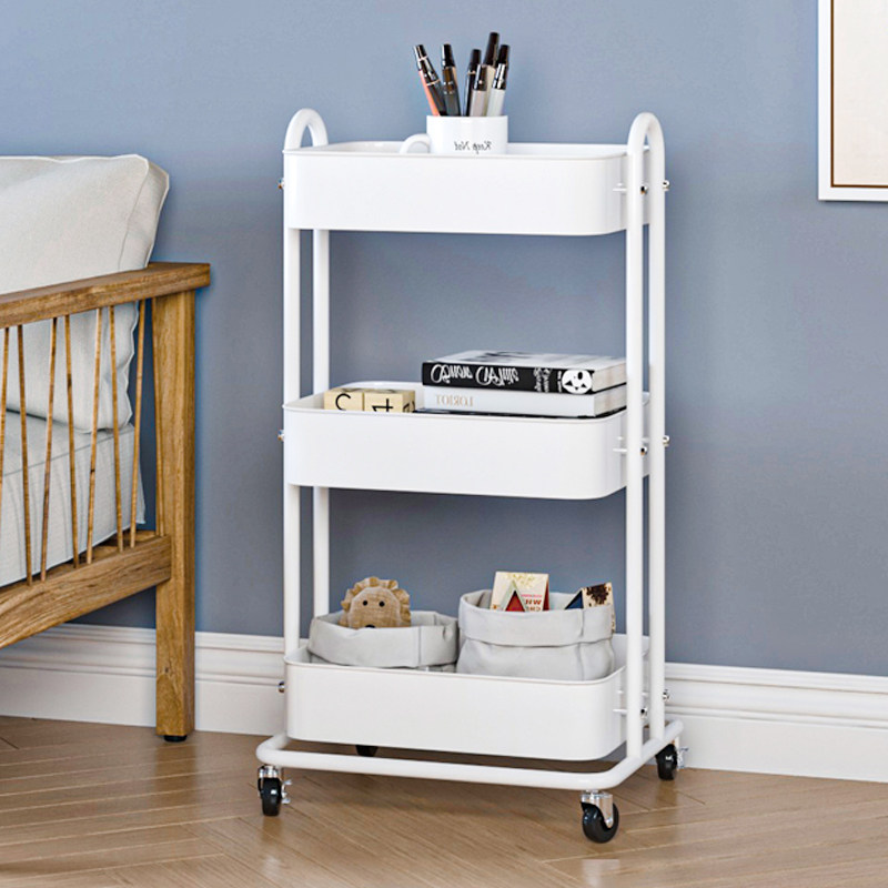 Kitchen shelving ground floor multilayer small cart Balcony Bedroom Living Room Living Room containing shelves Three floors movable