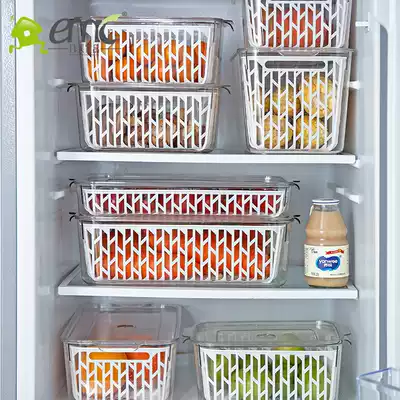 Refrigerator drawer finishing box Transparent with lid preservation box storage box Fruit and vegetable water filter sealing box storage box