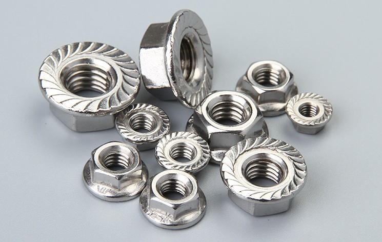 304 stainless steel hexagonal flange nut anti-slip screw cap flange face screw cap M3 M4 M5 M5