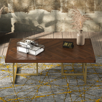 Nordic solid wood coffee table table creative small apartment square side a few living room simple modern wrought iron parquet coffee table tea table