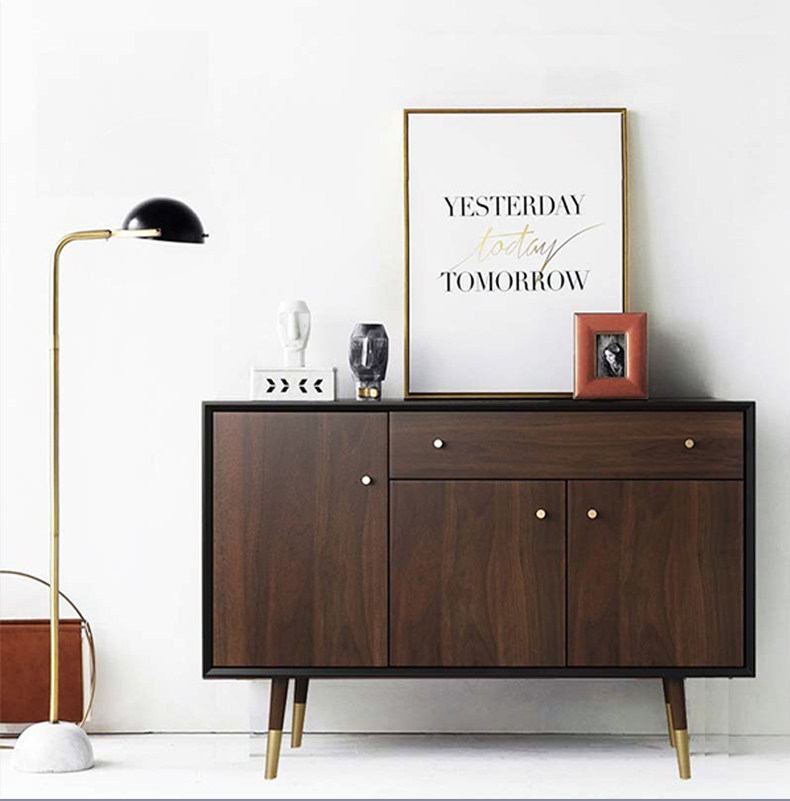 Nordic sideboard all solid wood simple modern locker tea cabinet dining cabinet wine cabinet kitchen dining cabinet porch cabinet