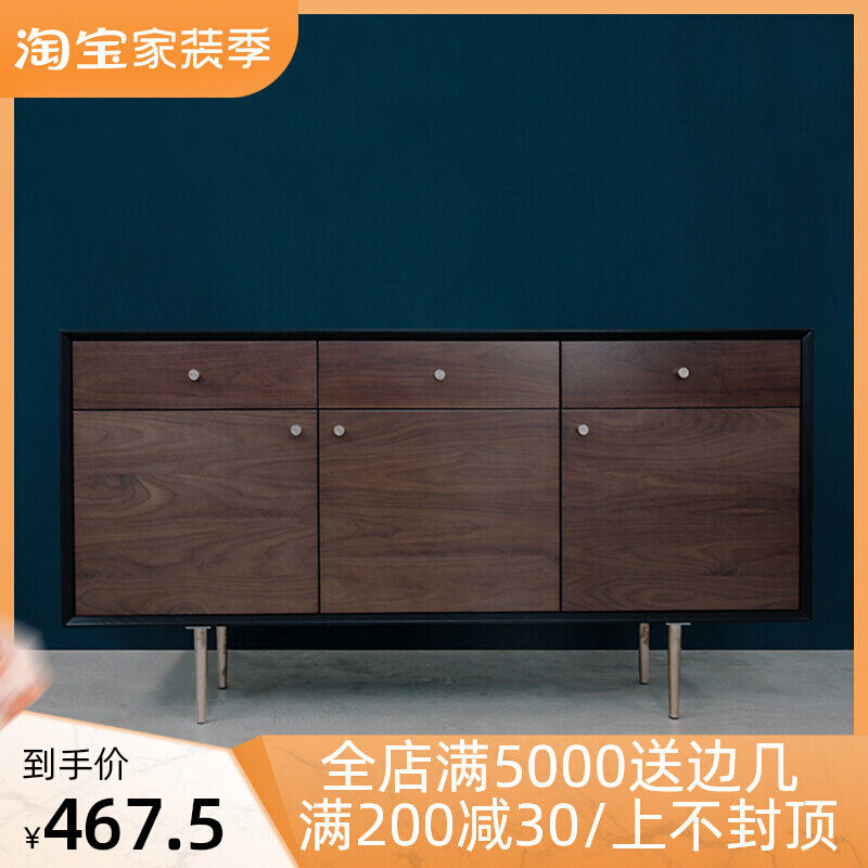 Nordic dining cabinet solid wood storage cabinet simple modern living room cabinet tea cabinet porch cabinet TV cabinet wine cabinet drawer cabinet