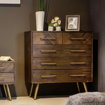 Light luxury solid wood drawer porch sideboard locker bookcase Nordic modern bedroom living room with drawer chest of drawers