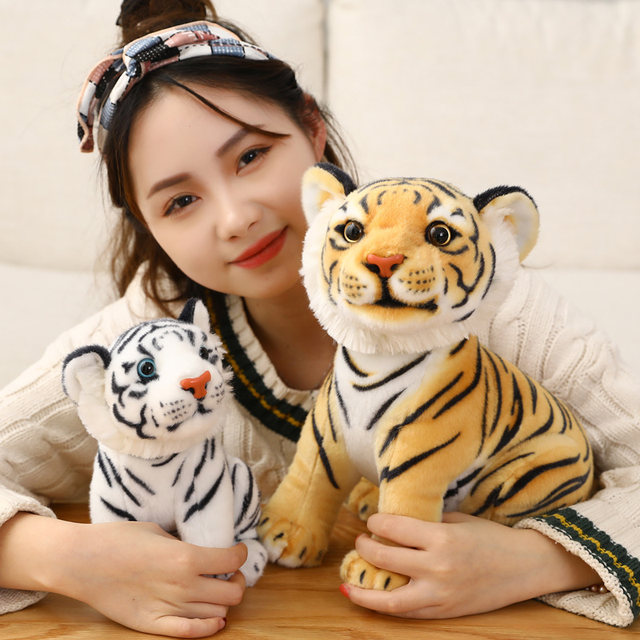 Tiger Doll ປີຂອງ Tiger Mascot Doll Plush Toy Simulation White Tiger Doll ຂະຫນາດນ້ອຍ Siberian Tiger ຂອງຂວັນປີໃຫມ່