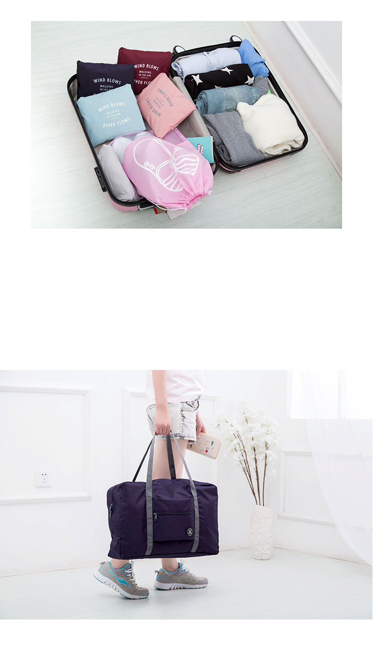 Túi lưu trữ lớn túi du lịch xách tay gấp túi duffel có thể được kéo thanh túi hành lý công suất lớn túi tote túi du lịch