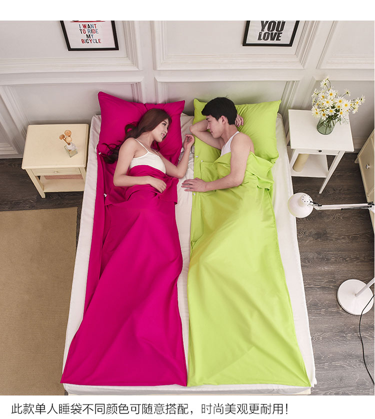 Người duy nhất bẩn túi ngủ khách sạn khách sạn tấm cách ly du lịch du lịch đôi quilt bao gồm siêu nhẹ xách tay túi ngủ