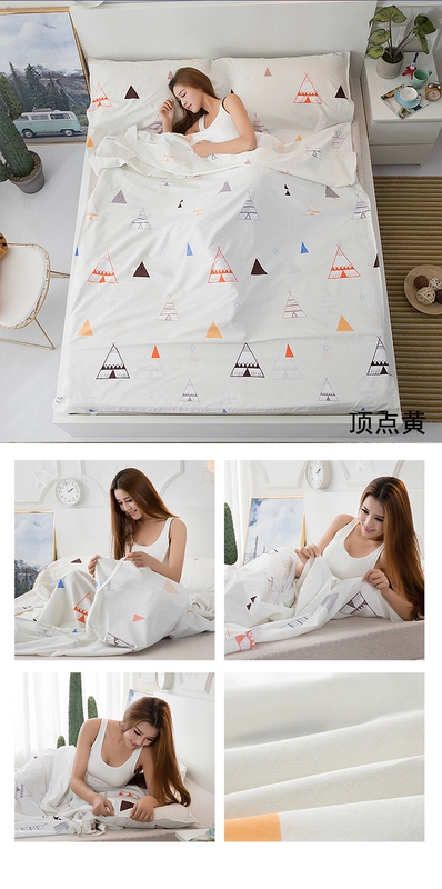 Túi ngủ bẩn du lịch du lịch khách sạn túi ngủ tàu cách ly tấm vệ sinh di động đôi bông túi ngủ