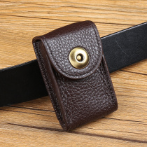 Wear belt wear leather car key bag cover waist hanging universal cowhide small bag soft leather small Man simple