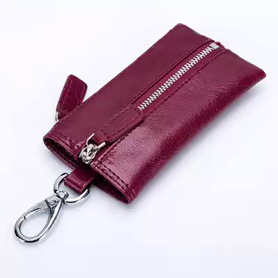 Leather door key bag small bag mini male simple female large-capacity key bag multifunctional cute practical small