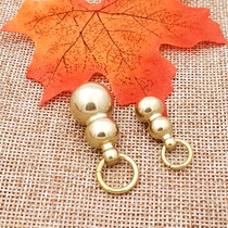 Brass small gourd pendant pure copper creative simple car keychain pendant necklace pendant birthday gift