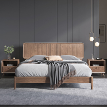 Nordic White Wax Wood Solid Wood Bed 1 8 m Double Bed Modern Minimalist Master Bedroom 1 5 Wedding Bed Small Family Type Bedroom Furniture