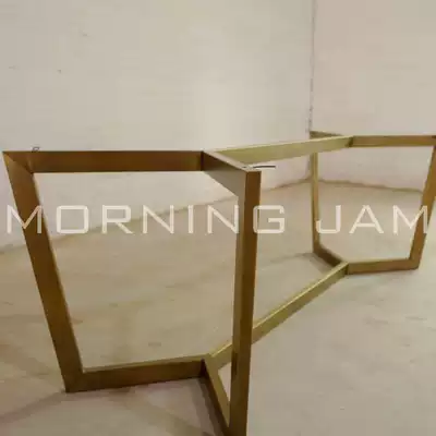 E001 brushed bronze yellow metal table base Moning custom