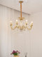 High-End American-Style Chandelier, Light Luxury Crystal Living Room Lamp, Simple Retro Dining Room Lamp, French Palace-Style Home Bedroom Lighting