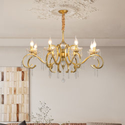 Living Room Crystal Chandelier French Style 2026 New Model Dining Room Lighting Light Luxury American Retro Egyptian Crystal Bedroom Chandelier