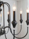 French Retro Lamp, American Light Luxury Crystal Lamp, Mid-Century South Asian Living Room Chandelier, Black Candle Dining Room Bedroom Lighting Fixtures