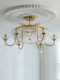 American Crystal Lamp French Retro Pearl Chandelier Medieval Villa Living Room Dining Room Bedroom Duplex Building Atmospheric Main Light