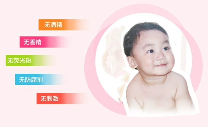 Hồng Kông tư thế bông kim ngân hoa tay bé mềm mại đặc biệt lau 25 miếng 8 gói khăn ướt agi