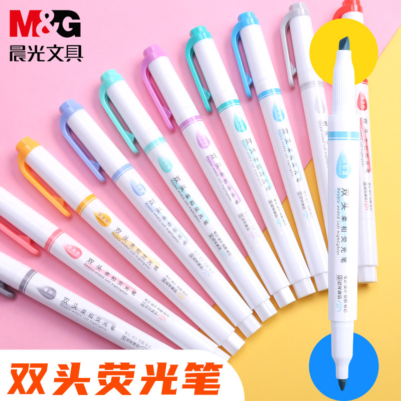 Morning light students use handwriting notes in simple retro pale label pen soft is Nordic rough pen